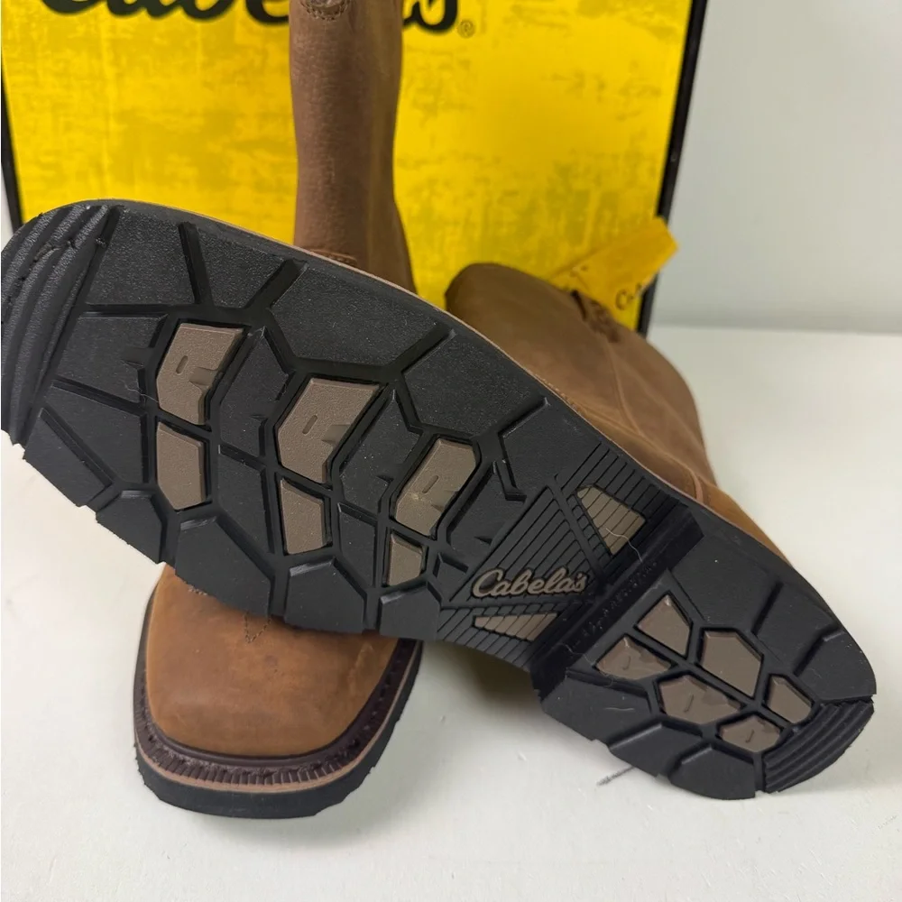 Cabela’s Pinedale Square Toe Leather Boots NIB New Men’s 13 - Picture 7 of 11